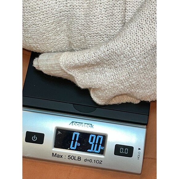 Free People Beige Knit Sweater Womens Loose Fit Pullover Size Large - Picture 10 of 10